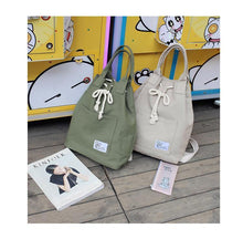 Load image into Gallery viewer, Canvas Multi-function Backpack String Large Capacity Waterproof Bucket Handbags/Shoulder bags