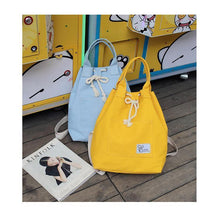 Load image into Gallery viewer, Canvas Multi-function Backpack String Large Capacity Waterproof Bucket Handbags/Shoulder bags