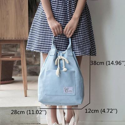 Canvas Multi-function Backpack String Large Capacity Waterproof Bucket Handbags/Shoulder bags