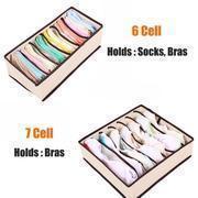 4 PCS Closet Foldable Underwear Bra Drawer Storage Boxes