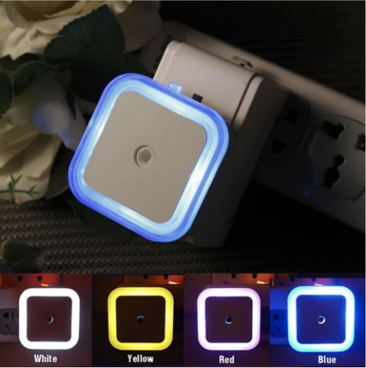 2pcs Mini EU/US Plug LED Sensor Control Mini Night Light