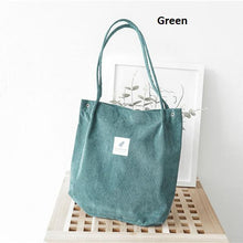 Load image into Gallery viewer, Casual Large Capacity Corduroy Shopping Shoulder Bag Women Travel Tote Handbag