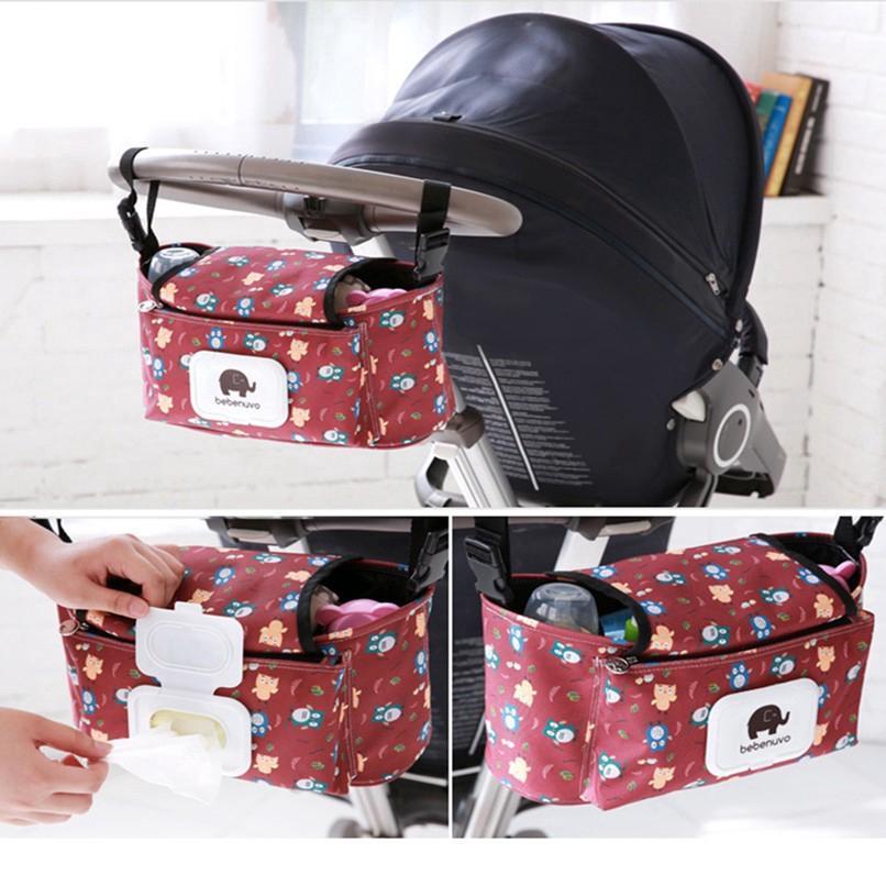 Baby Stroller Pram Pushchair Organizer Mummy Bag Nappy Diaper Storage Hanging