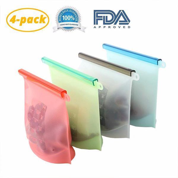 Reusable Silicone Food Preservation Bag - Versatile Kitchen Cooking Utensil