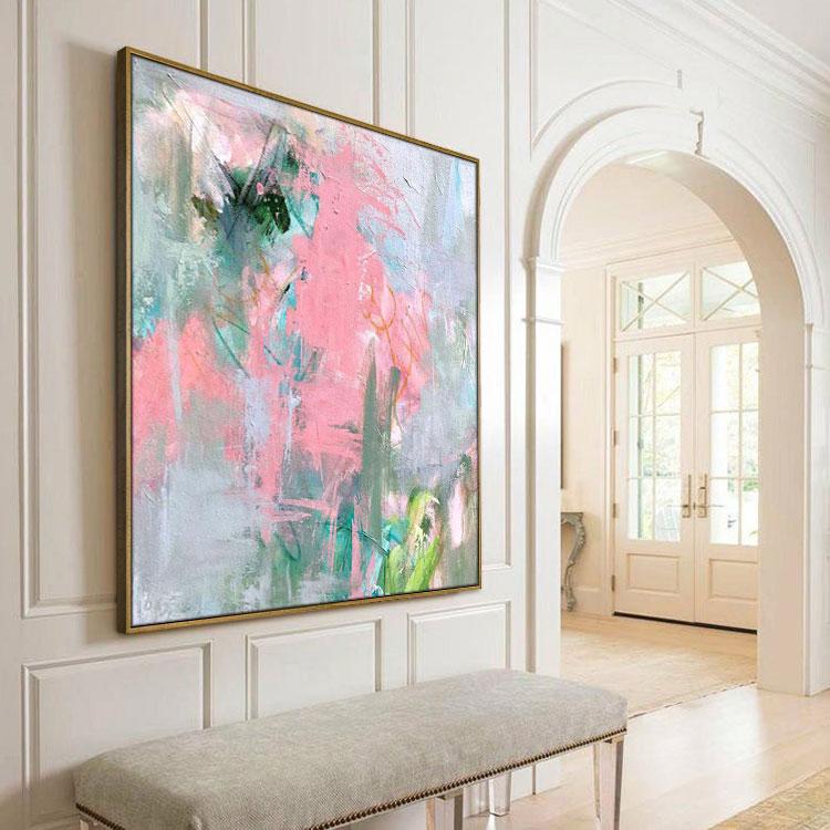 Hand-painted abstract oil painting Camouflage foraging