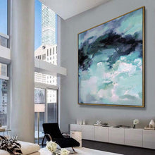 Load image into Gallery viewer, Misty mountain top big oil painting