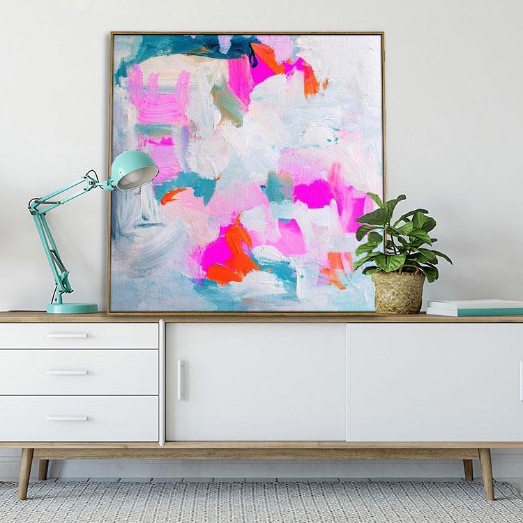 Contemporary abstract  painting mythological world