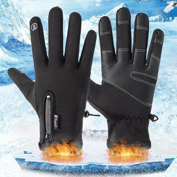 Mens Winter Outdoor Waterproof Touch Screen Gloves
