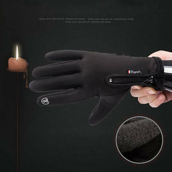 Mens Winter Outdoor Waterproof Touch Screen Gloves