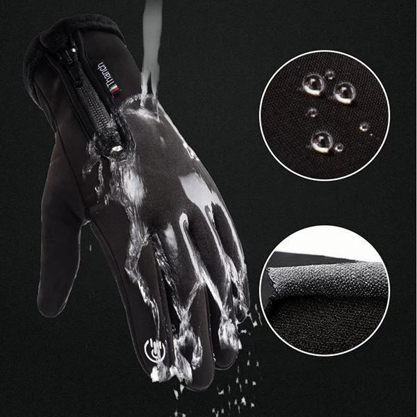 Mens Winter Outdoor Waterproof Touch Screen Gloves