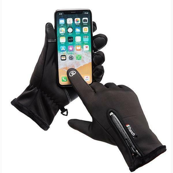Mens Winter Outdoor Waterproof Touch Screen Gloves