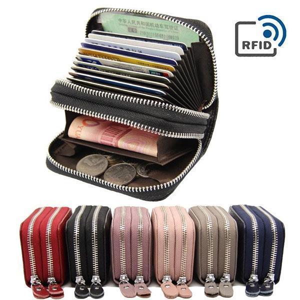 RFID Genuine Leather Card Holder