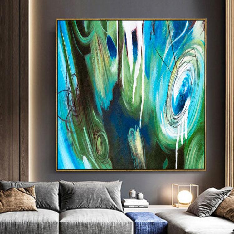 Abstract hand-painted oil painting 3D magic