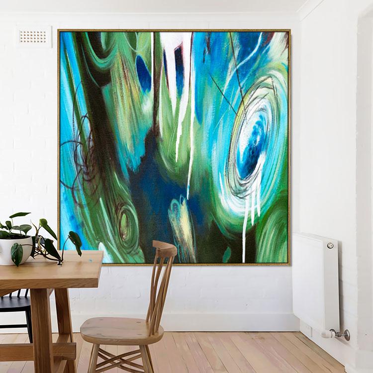Abstract hand-painted oil painting 3D magic