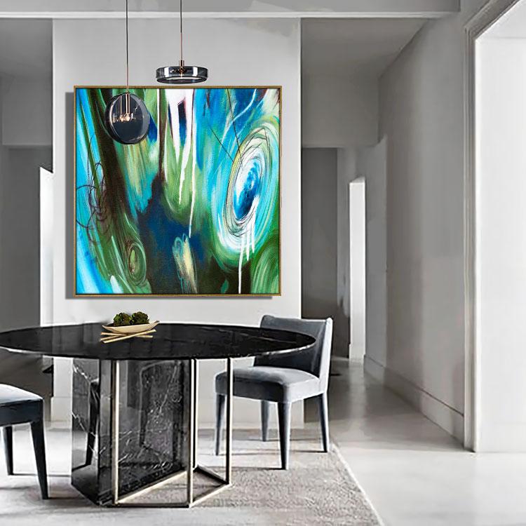 Abstract hand-painted oil painting 3D magic