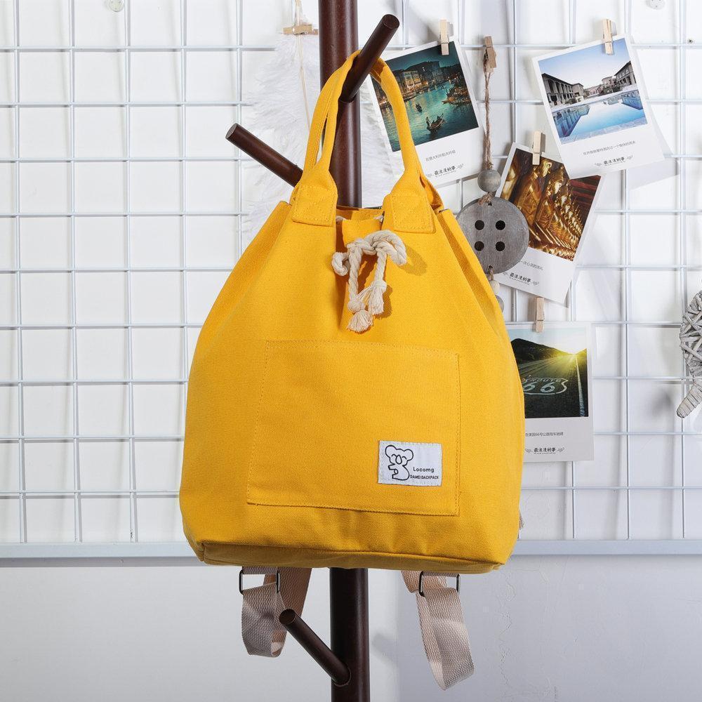 Canvas Multi-function Backpack String Large Capacity Waterproof Bucket Handbags/Shoulder bags