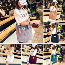 Load image into Gallery viewer, Casual Large Capacity Corduroy Shopping Shoulder Bag Women Travel Tote Handbag