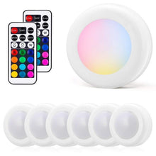 Load image into Gallery viewer, Dimmable LED Under Cabinet Lighting Wireless Remote Closet Puck Lights
