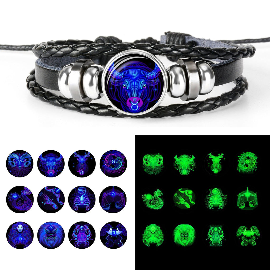 12 constellation luminous bracelet