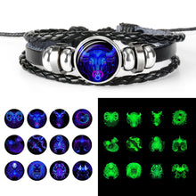 Load image into Gallery viewer, 12 constellation luminous bracelet