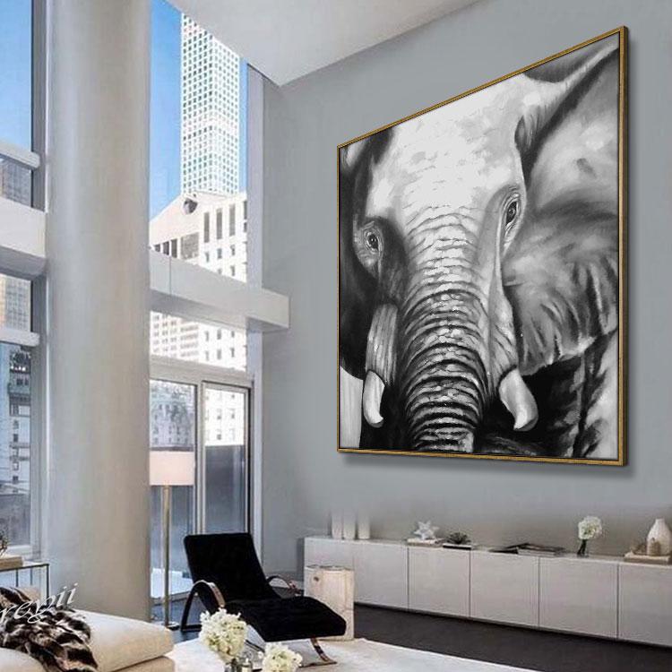 Abstract elephant painting-Gaze