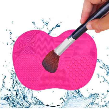 Cosmetic brush Silica gel cleaning pad