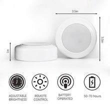 Load image into Gallery viewer, Dimmable LED Under Cabinet Lighting Wireless Remote Closet Puck Lights
