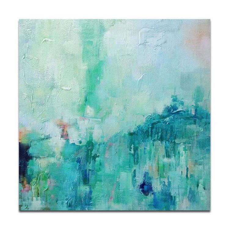 Large modern painting,After rain the empty mountain