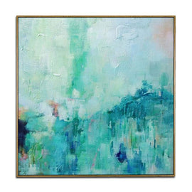 Large modern painting,After rain the empty mountain