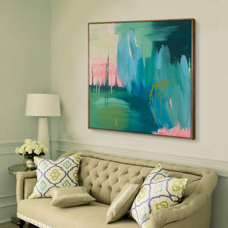 Large abstract painting abstract wall art painting country night