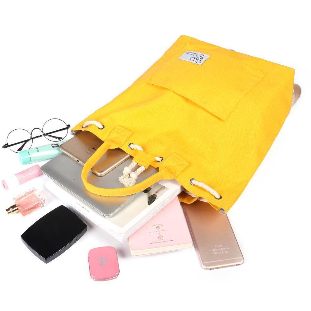 Canvas Multi-function Backpack String Large Capacity Waterproof Bucket Handbags/Shoulder bags