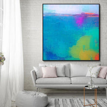 Load image into Gallery viewer, Original abstract painting blue sea