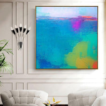 Load image into Gallery viewer, Original abstract painting blue sea