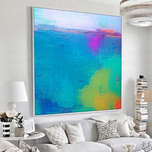 Load image into Gallery viewer, Original abstract painting blue sea