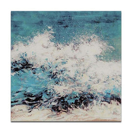 Painting art on canvas modern abstract,Angry waves