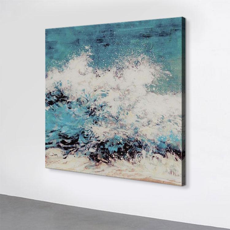 Painting art on canvas modern abstract,Angry waves