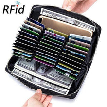Load image into Gallery viewer, RFID Antimagnetic Genuine Leather Long Wallet