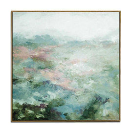 The mountains under the haze