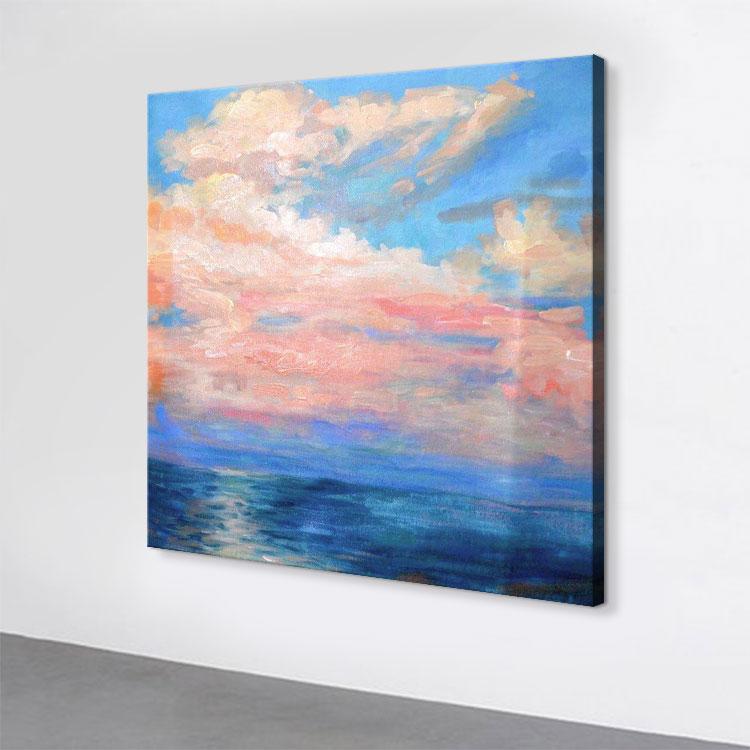 Wistful oceans calm and red