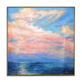 Wistful oceans calm and red