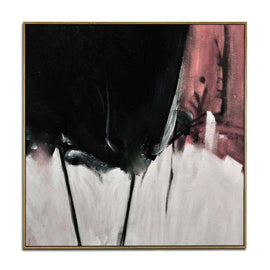 Hand painted square abstract oil painting
