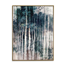 Birch forest canvas painting