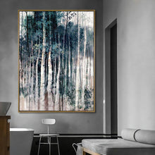 Load image into Gallery viewer, Birch forest canvas painting