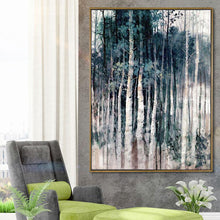 Load image into Gallery viewer, Birch forest canvas painting