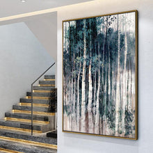 Load image into Gallery viewer, Birch forest canvas painting