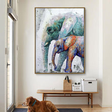 Load image into Gallery viewer, Elephants and baby elephants