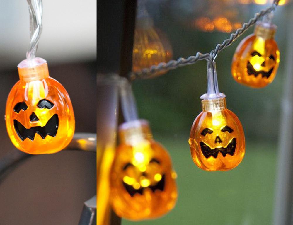 10LED Pumpkin String Lights For Halloween Party Decor Halloween String Light Creative Stylish Lanterns A80