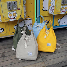 Load image into Gallery viewer, Canvas Multi-function Backpack String Large Capacity Waterproof Bucket Handbags/Shoulder bags