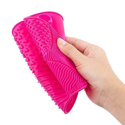 Cosmetic brush Silica gel cleaning pad