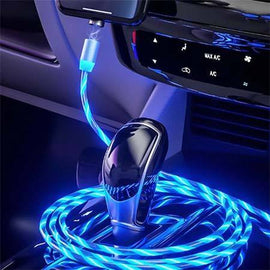 Newest 3 in 1 Fast Charging Colorful Streamer Magnetic Data Line for Android/iOS/Type C Phone